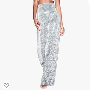 GLITTERY/ SPARKLY WIDE LEG PANTS